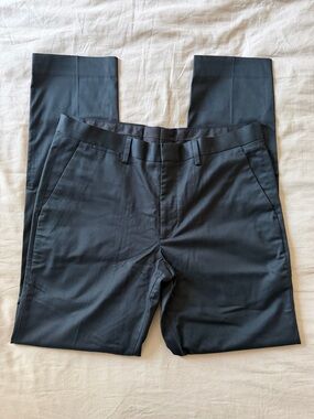 Express Men's Black Dress Pants - Straight Fit